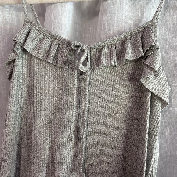 Maronie by Anthropologie Y2K Ruffled Short Sundress in Gray / Small - Picture 5 of 9